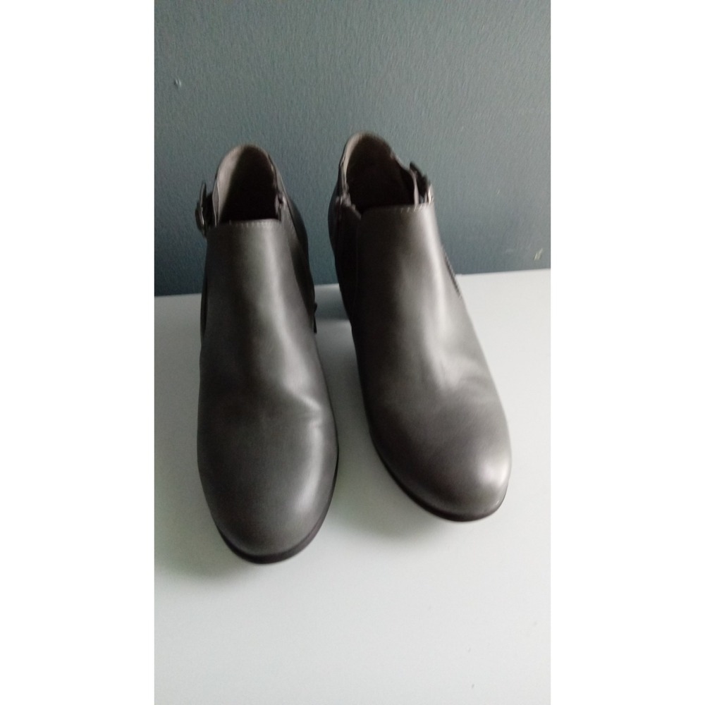 Ankle Boots Gray‎ Buckle Detail Comfortable Heel Booties Shoes Size?